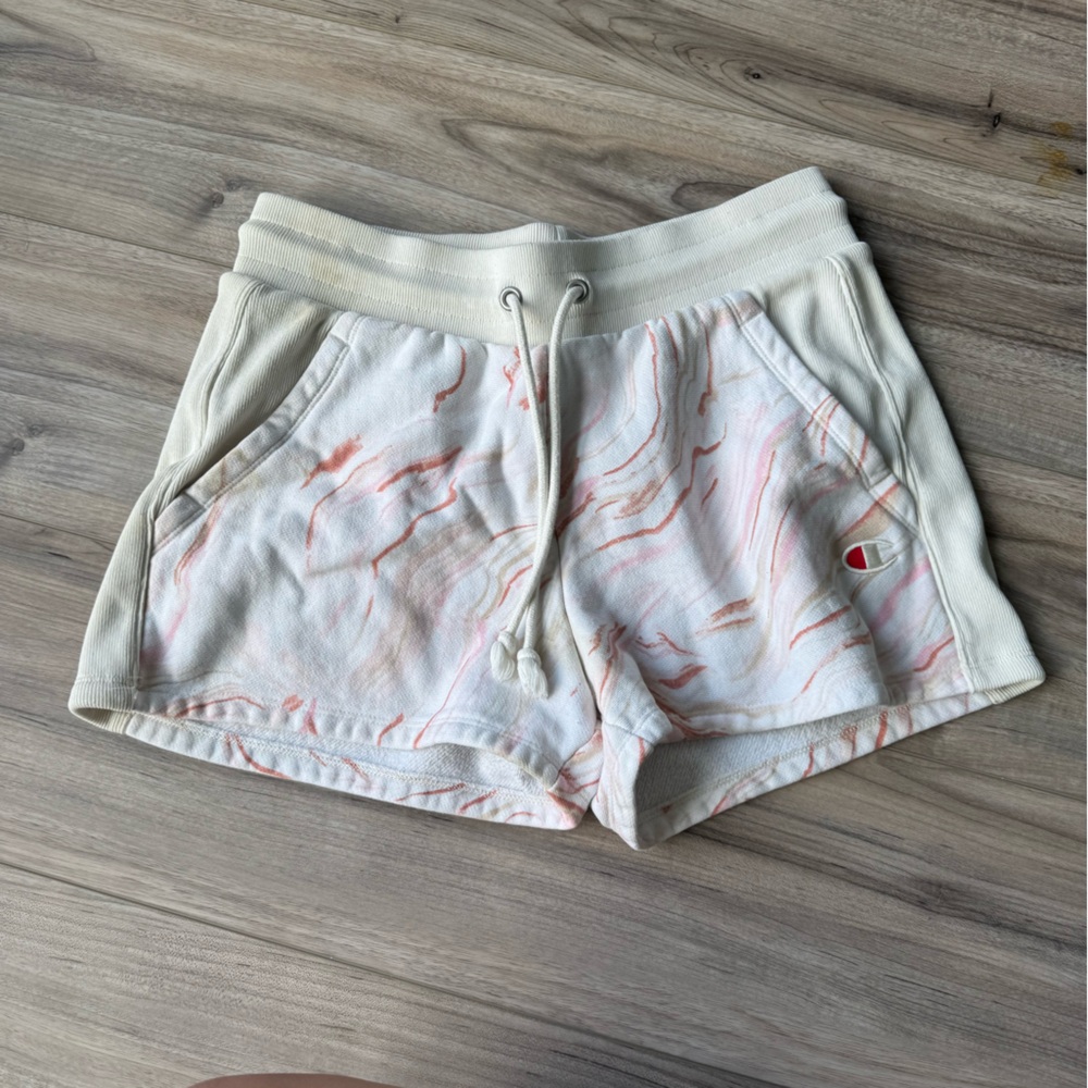 Champion Cream and Pink Night Shorts
